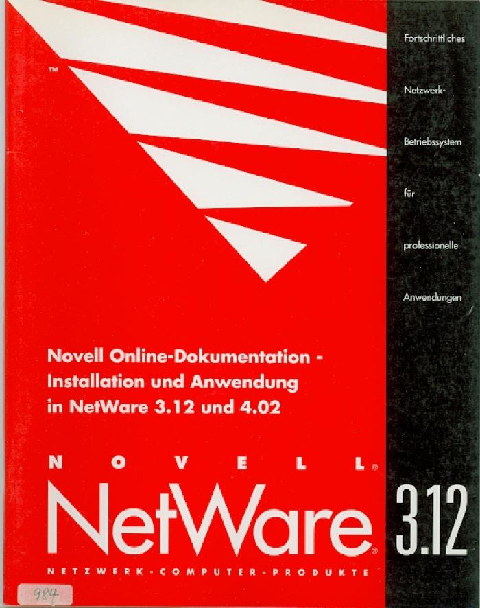 Das Heftchen "Novell-Online Dokumentation - Installation und Anwendung in Netware 3.12 und 4.02"  von Novell Inc. widmet sich der Online Dokumentation.